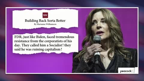 Marianne Williamson DRAGS Joe Biden