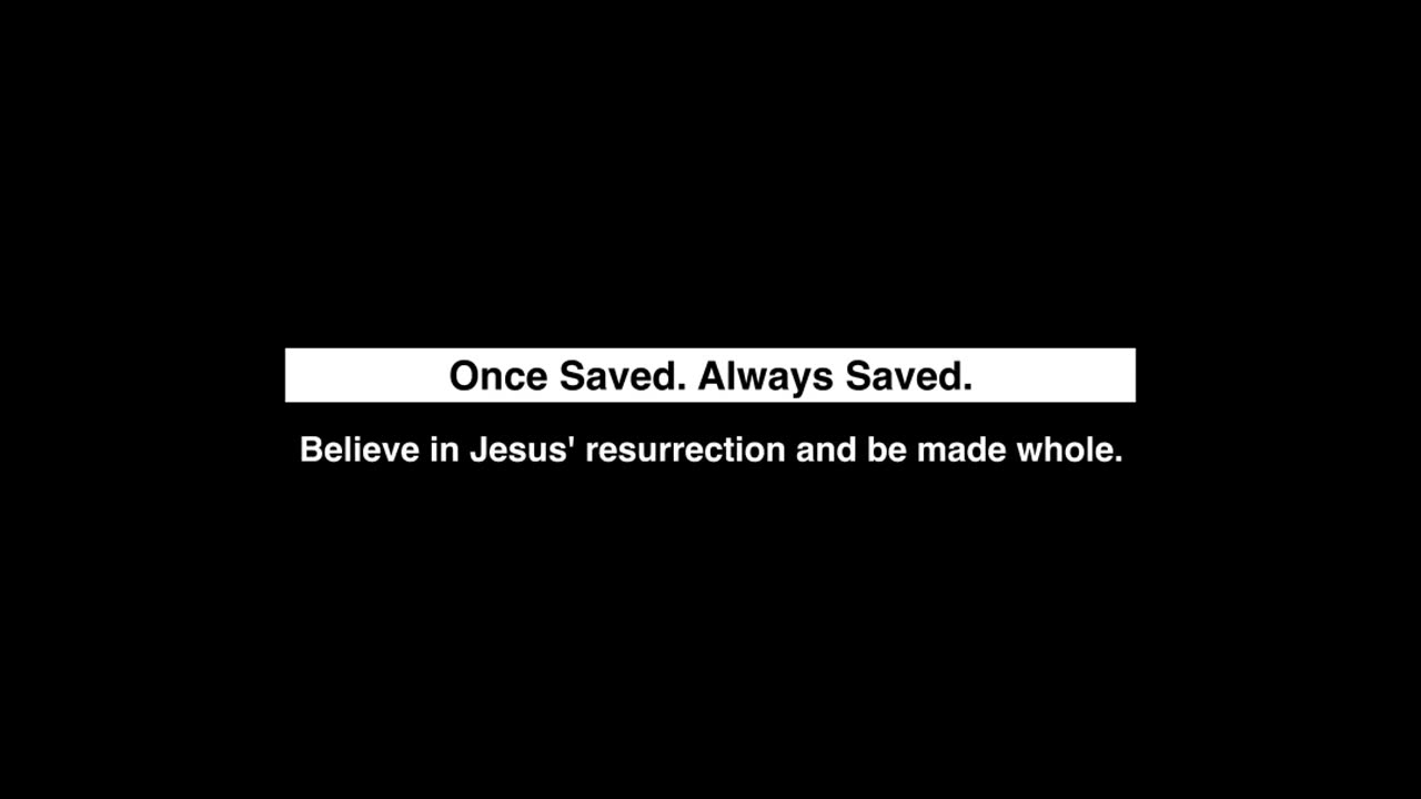 Believe in Jesus' resurrection and be forgiven.