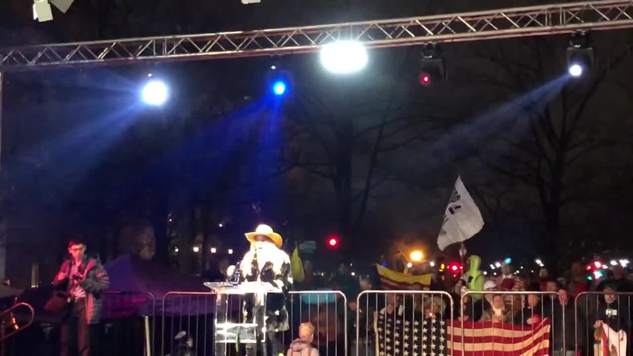 Jan 5th Freedom Plaza: The Singing of the National Anthem