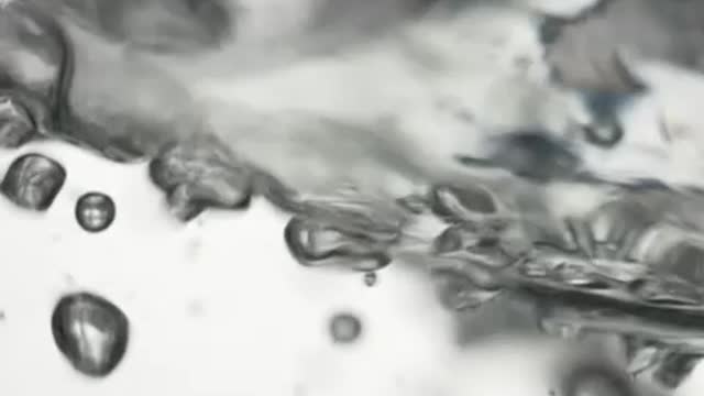 Bubbling water in slow motion