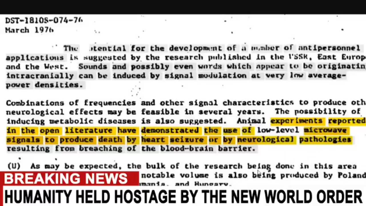 Military document reveals how deadly 5G really is 💀