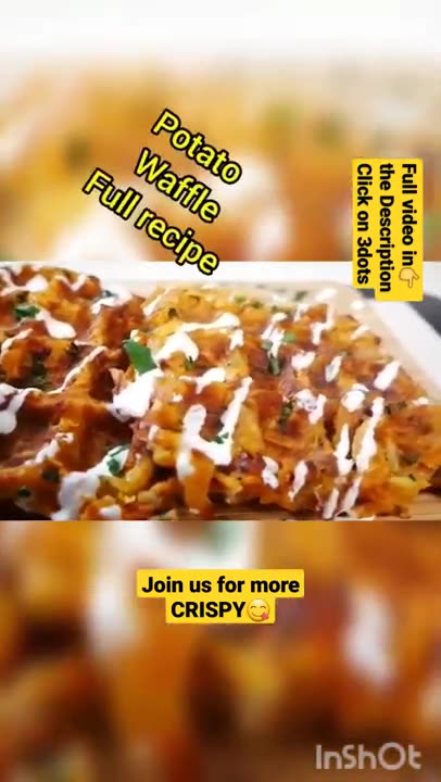 Crispy Potato Waffles 🧇 😋 Kids lunch box Idea #shorts #kidslunchboxidea
