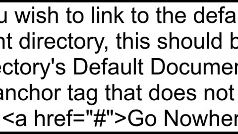 HTML anchor attribute when pointing to index file