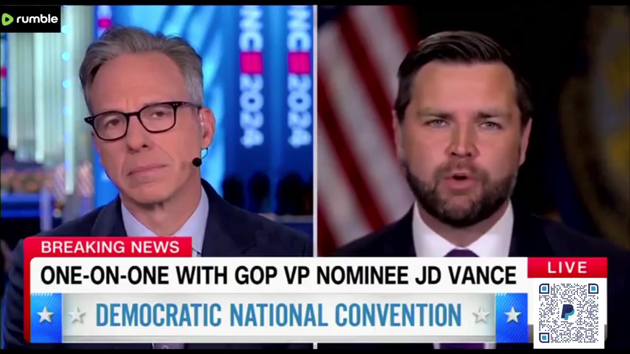 CNN'S JAKE TAPPER HAS NO REBUTTAL FOR JD VANCE