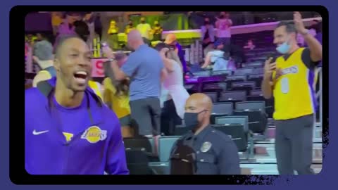 Lebron,Westbrook and Carmelo Anthony supporting their teammates at Staple center