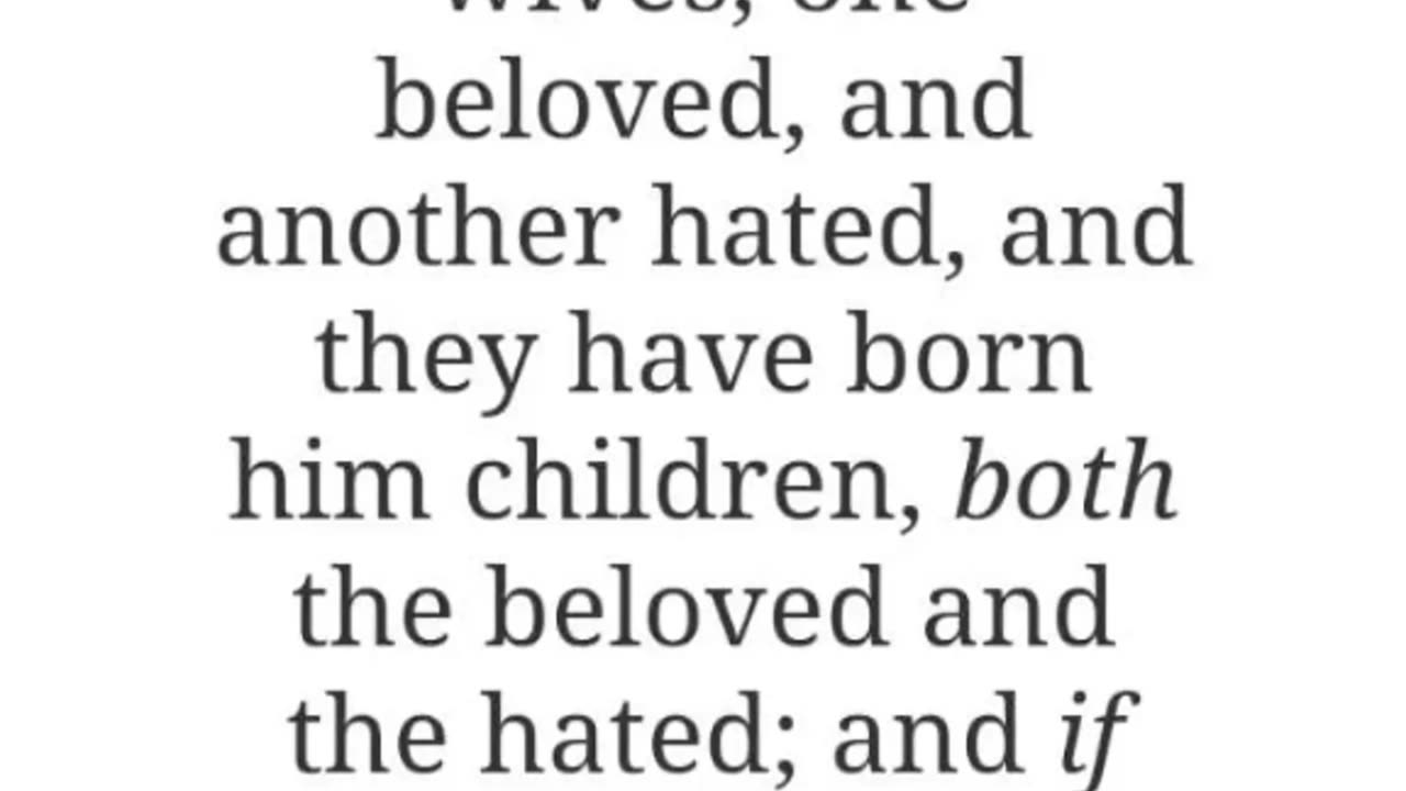 Deuteronomy 21:15 Those That's Against Polygamy And Polygamous Marriage.