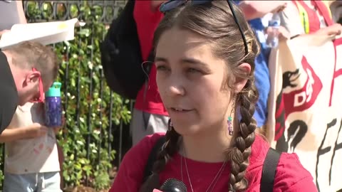 Trump Rally Atlanta - Supporters and Protester