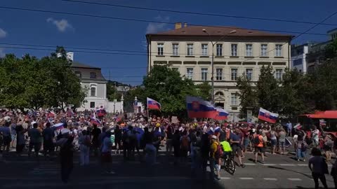 Slovakia: Protesters Gathered Outside the Presidential palace in Bratislava