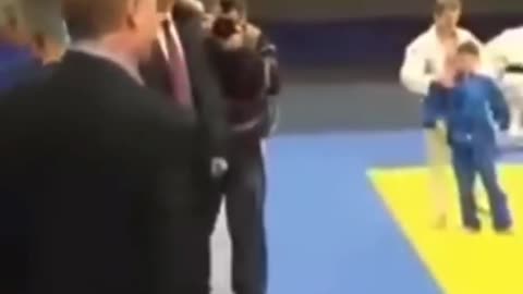 When Vladimir Putin teaches a kid Judo