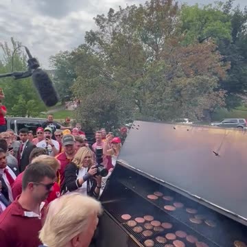 Trump Flips Burgers At IOWA State University