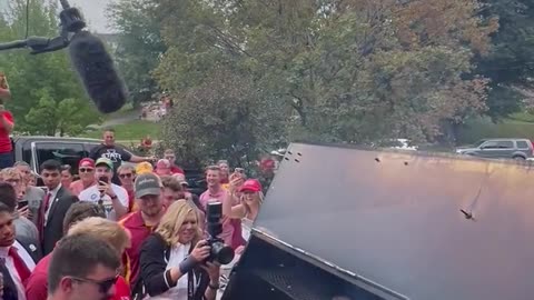 Trump Flips Burgers At IOWA State University