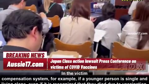 JAPAN CLASS ACTION LAWSUIT PRESS CONFERENCE ON VICTIMS OF COVID VACCINES