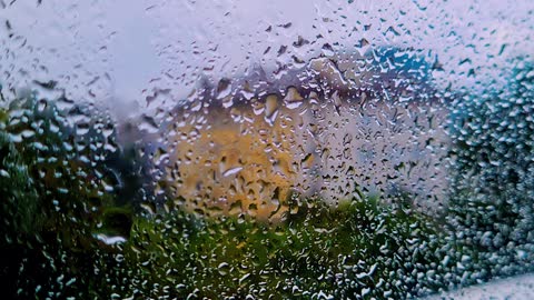 The sound of rain from the window.