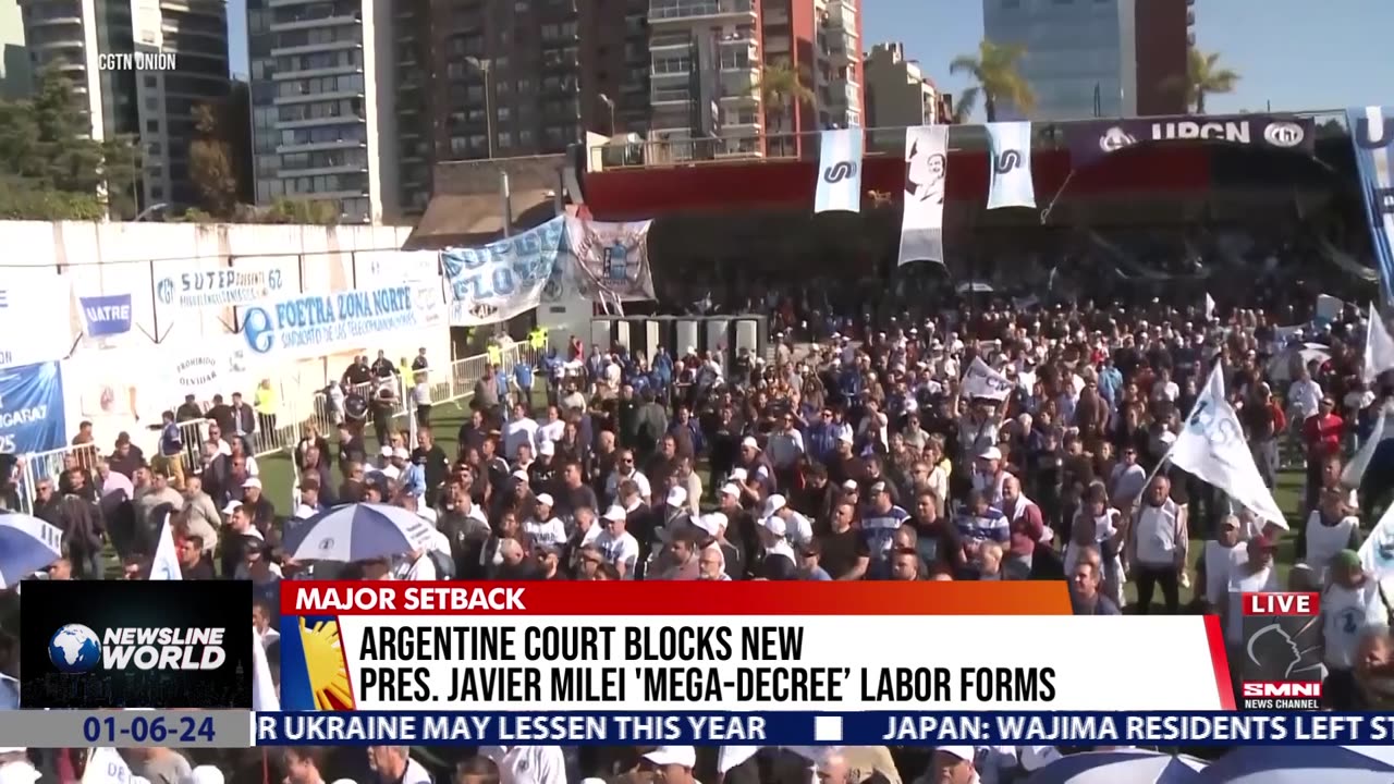 Argentine court blocks new Pres. Javier Milei 'mega-decree’ labor forms