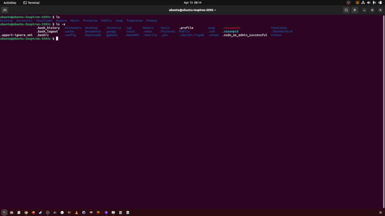 42_how to "see the hidden files in a directory" with the "ls -a" command