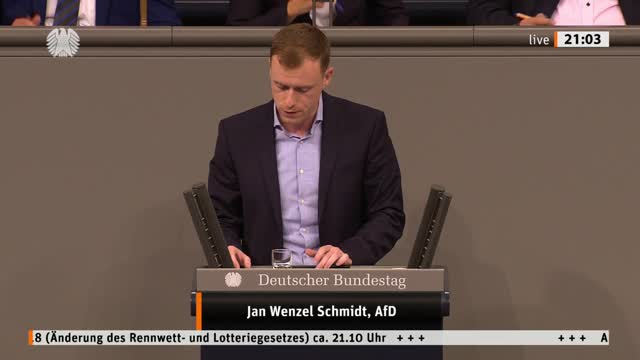 Jan Wenzel Schmidt Rede vom 28.04.2022 - Änderung des Rennwett- und Lotteriegesetzes