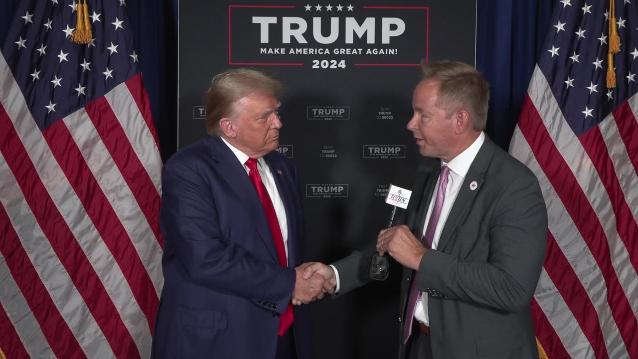 EXCLUSIVE: Interview With President Donald J. Trump at Rally in Erie, PA - 7/29/2023