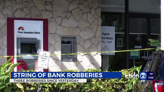 HPD investigates string of bank robberies on Oahu