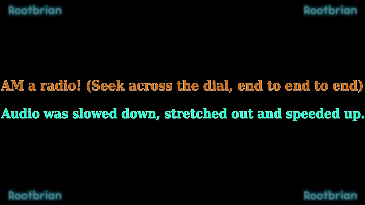 AM a radio - A dial seek from end to end, and back (soundtrack)