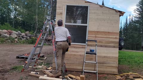 Covering Woodshed Addition Walls