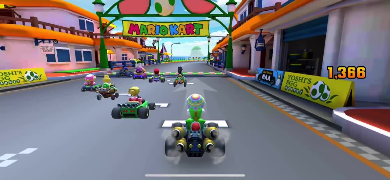 Mario Kart Tour - Black B Dasher Kart Gameplay (Ninja Tour Gift Reward)