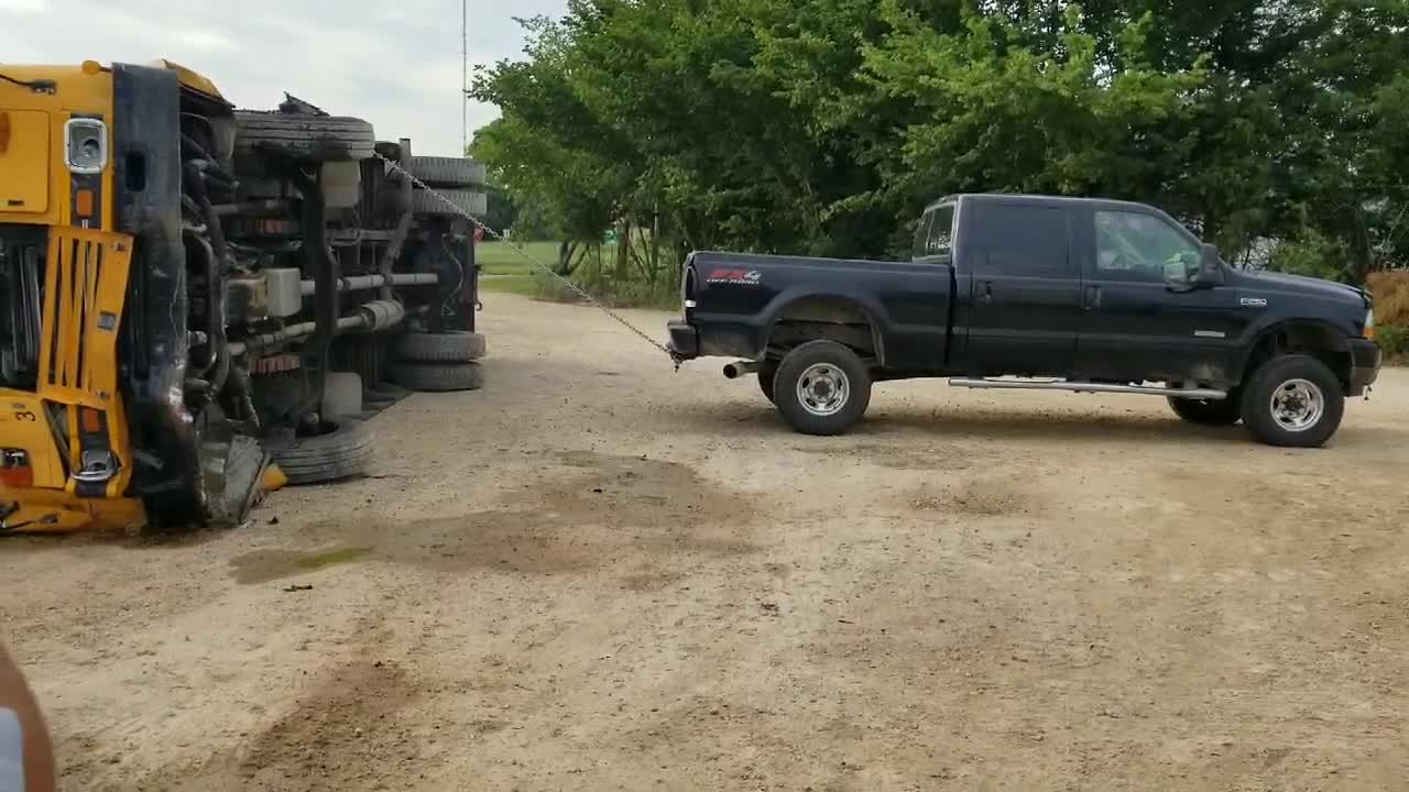 Forceful Ford Flips School Bus