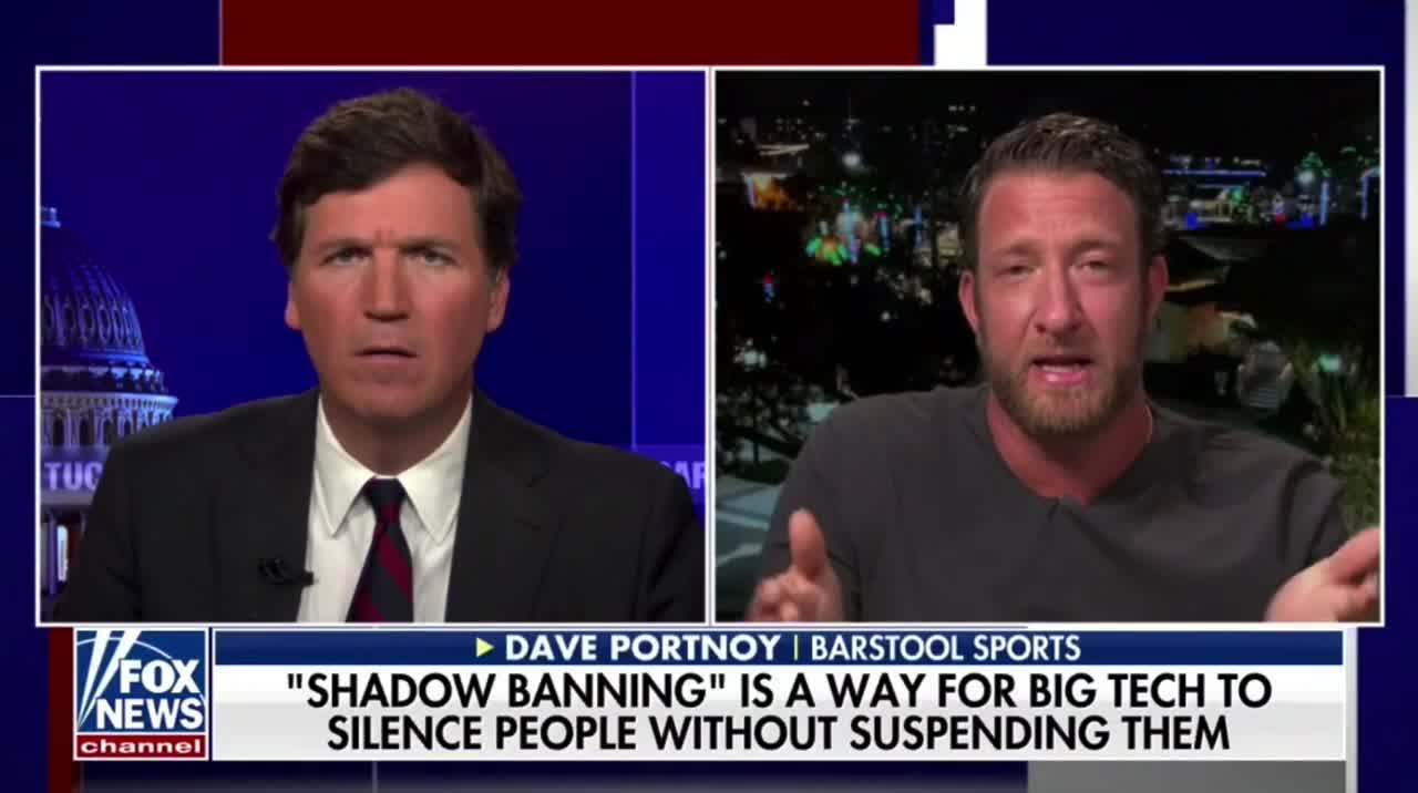 Dave Portnoy talks to Tucker Carlson about Big Tech’s efforts to silence him