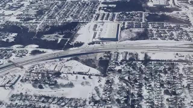 DFW Airport Hyperlapse Post Snow Storm Landing