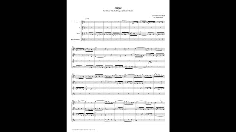 J.S. Bach - Well-Tempered Clavier: Part 1 - Fugue 11 (Brass Quartet)