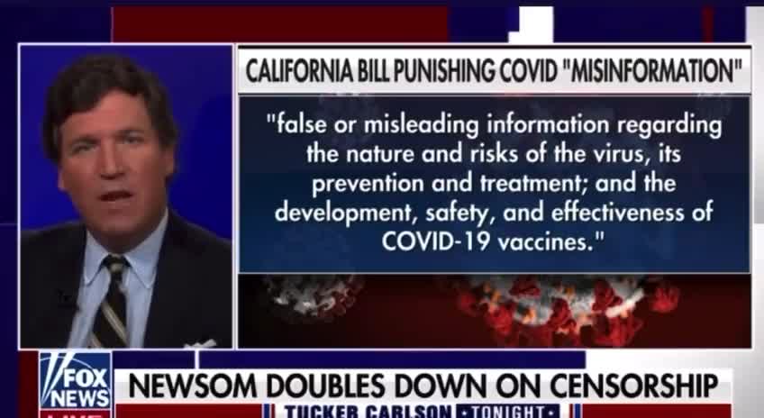 Tucker on California’s new bill that will punish doctors