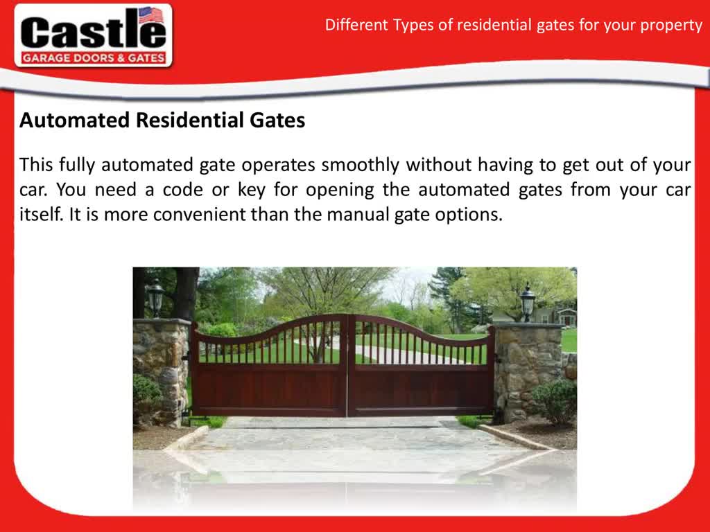 Different Types of residential gates for your property