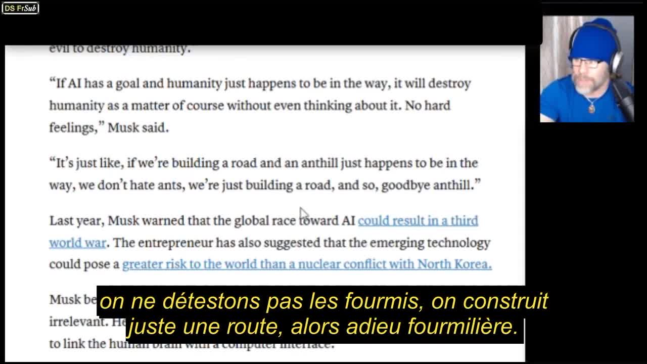 Elon Musk et l'I.A., la prochaine étape pour imposer la grande réinitialisation - DS FRSUB