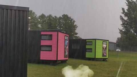 Lightning hits the ground