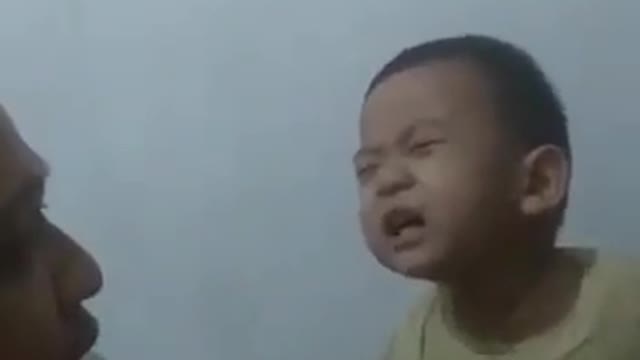 Footage shows cute toddler's cry