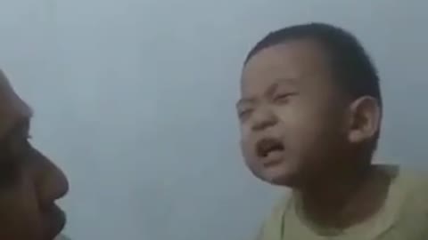 Footage shows cute toddler's cry