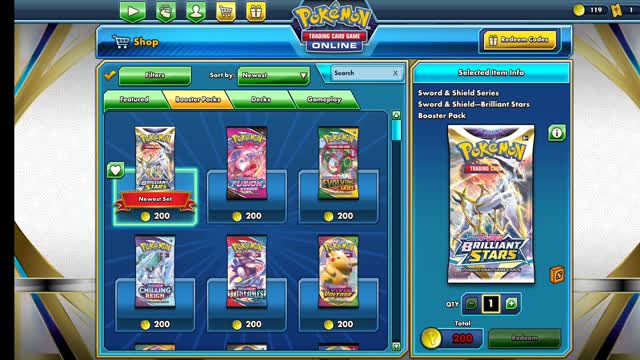 Pokemon TCG Online digital card pack openings. #4