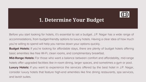 Quick Tips for Finding the Best Hotel in J.P. Nagar