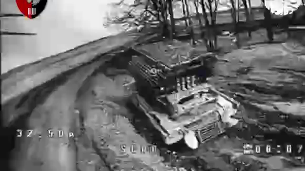 Russian TOS1 MRLS is Destroyed by Ukrainian Drones