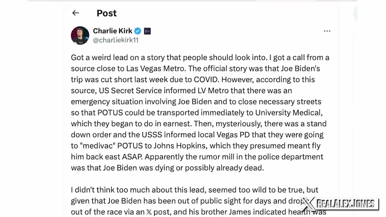 Alex Jones: Is Biden dead?