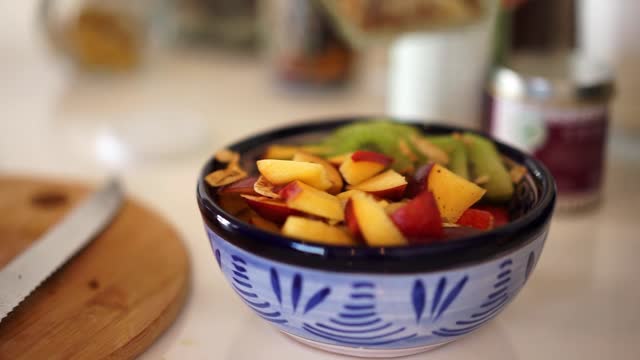 Preparing Fresh Fruits For Breakfast