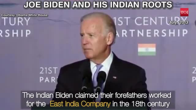 Joe Biden speaks about Indian connections