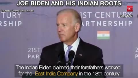 Joe Biden speaks about Indian connections