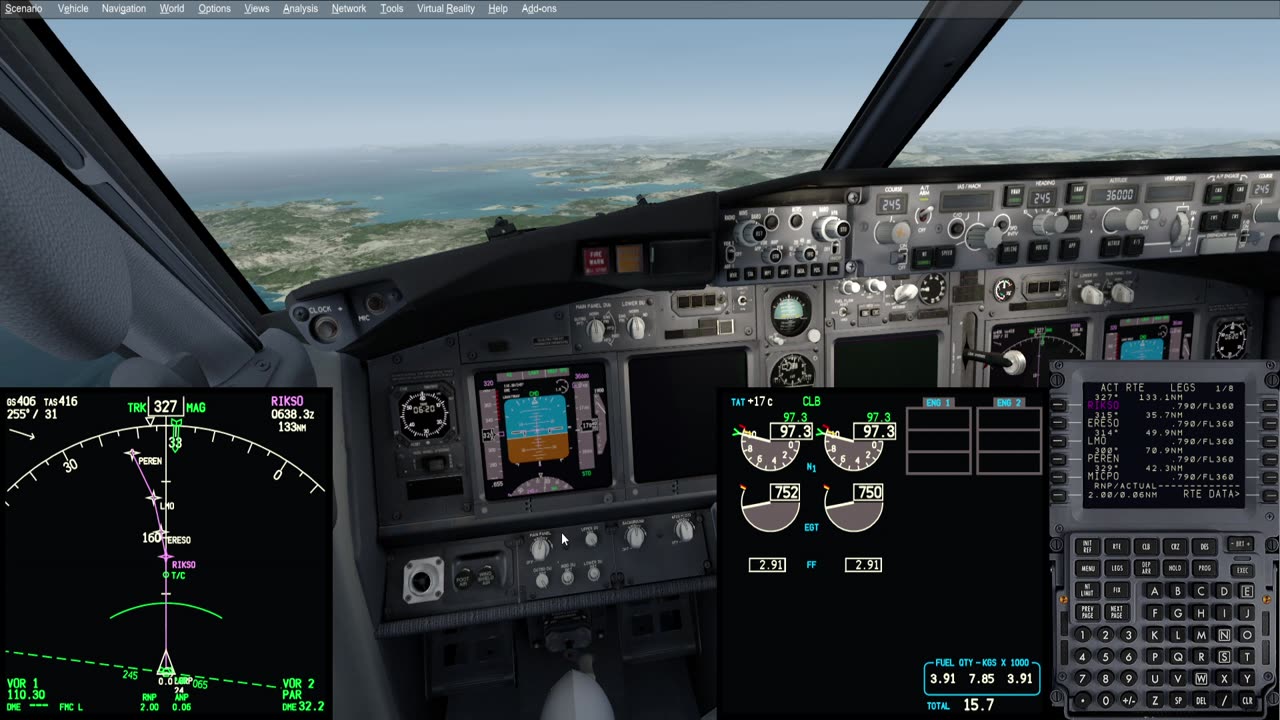 Rhodes LGRP - Hamburg EDDH Preparation Taxi Take Off 737 Condor P3D IVAO