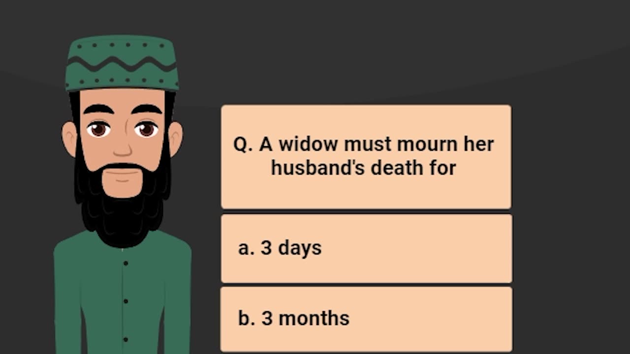 Q. A widow must mourn her husband's death for | #hadith #muslim #islam |