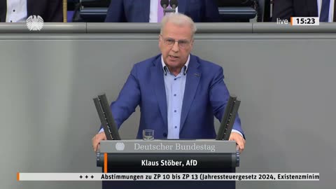 Klaus Stöber Rede vom 18.10.2024 – Jahressteuergesetz 2024, Existenzminimum