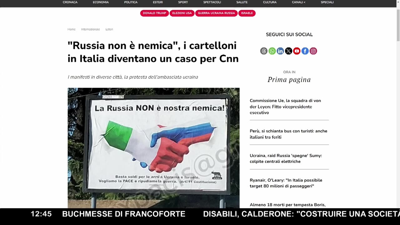 #“PROTESTE DELL'AMBASCIATA UCRAINA PER I MANIFESTI CONTRO LA GUERRA, AFFISSI A ROMA E IN TUTTA ITALIA!! 🛑 #IL POPOLO ITALIANO È 🛑 #AMICO DI TUTTI I POPOLI, MA 🛑 NON DI CERTI POLITICI... 🛑 FALLITI ED ETERODIRETTI!!” 👿👿👿