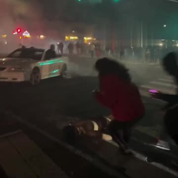 Street takeover gathering in the Bay Area, California.