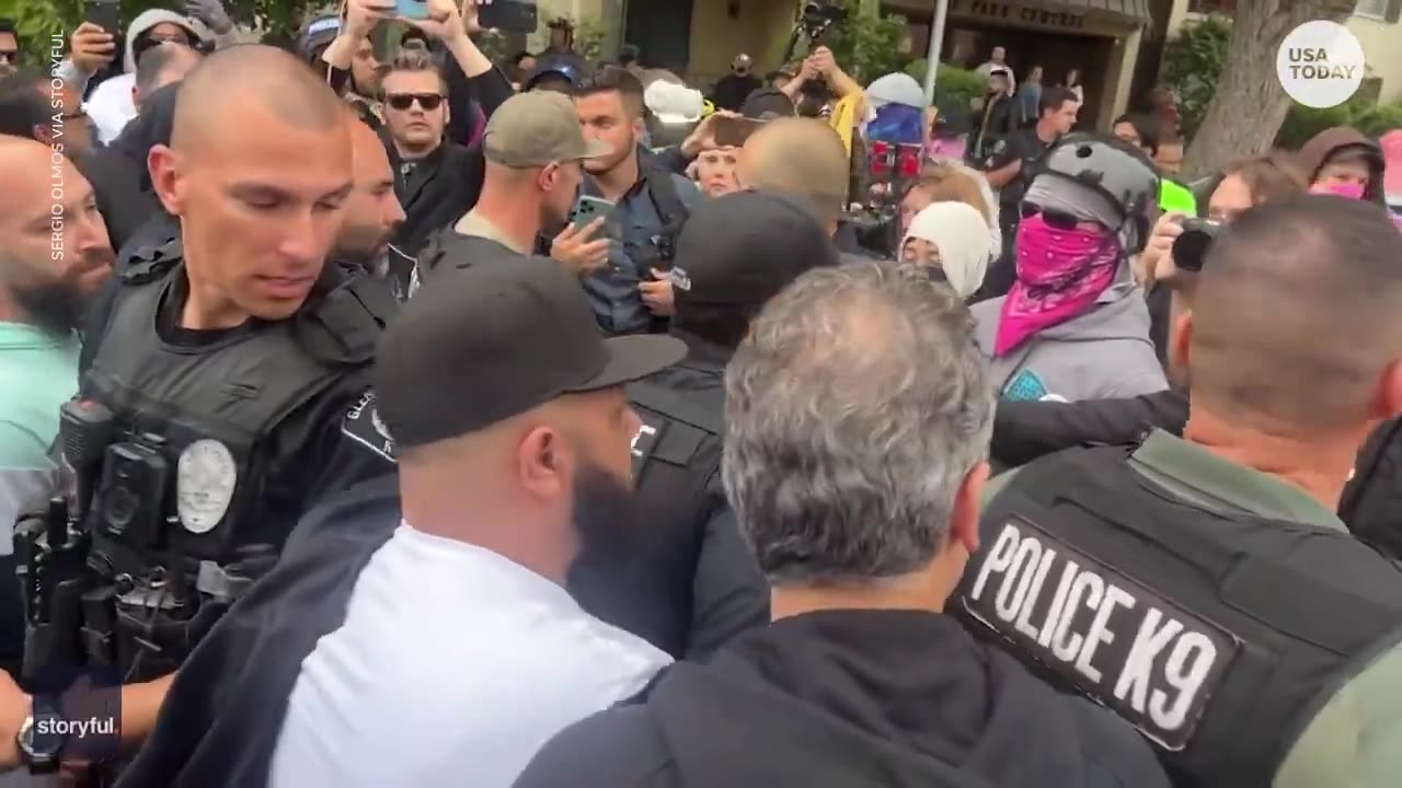 Brawl erupts outside Los Angeles district meeting on LGBTQ studies | USA TODAY