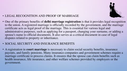 Benefits of Marriage Registration in Delhi