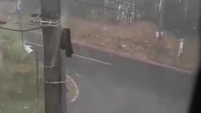Se registró en la tarde de este miércoles en Bucaramanga fuerte lluvia
